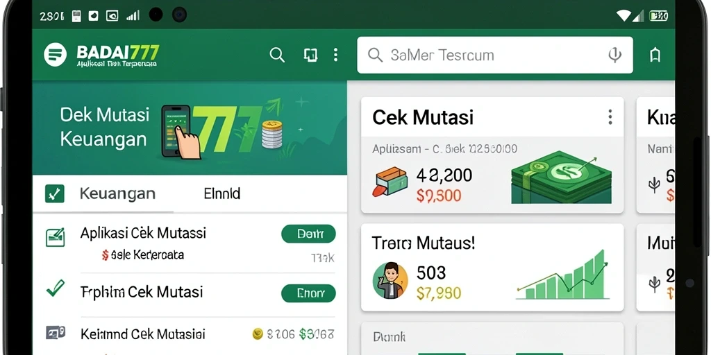 Antarmuka BADAI777 yang intuitif untuk cek mutasi keuangan.