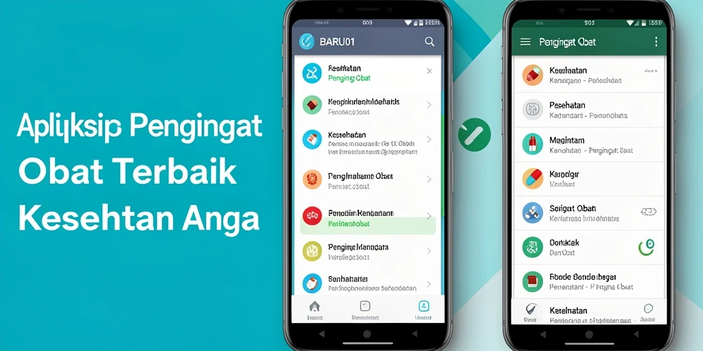 Tampilan utama aplikasi BARU01 untuk Pengingat Obat.