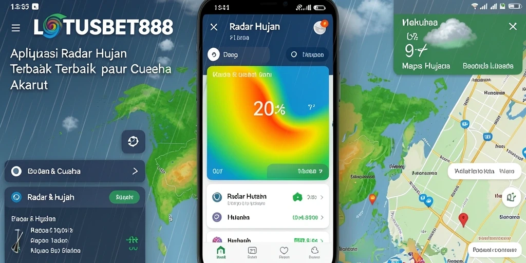Antarmuka LOTUSBET88 menampilkan informasi hujan secara real-time.