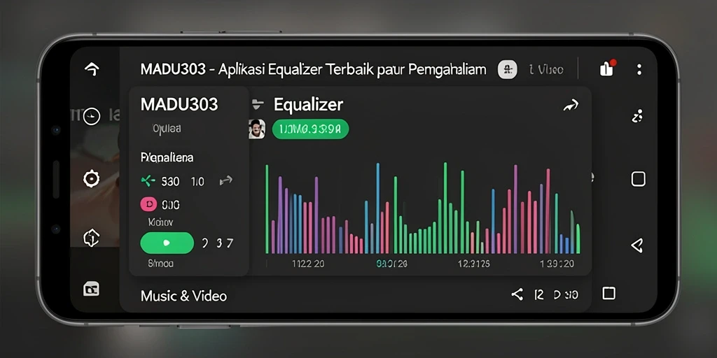 Tampilan antarmuka MADU303 dengan pengaturan Equalizer.