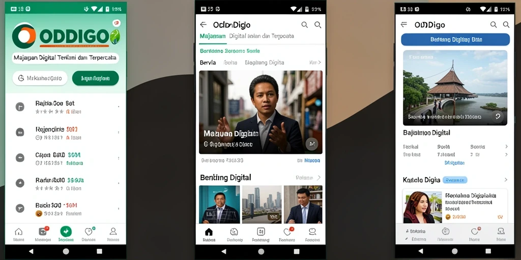 Antarmuka ODDIGO yang modern dan menyenangkan.
